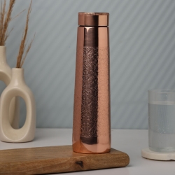 Pure Copper Bottle Light House Shape Etching Pattern 900 Ml Capac