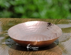 Pure Copper Hammered Oval Platter