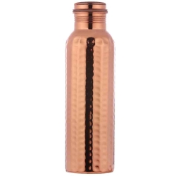Pure Copper Hammered Water Bottle Holds 1000 Ml CapacityFor Drink