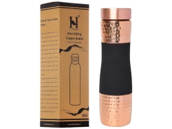 Pure Copper Water Bottle wide Mouth 1000 Ml Capacity Dark Cherry