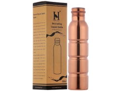 Seamless Copper Water Bottle 1000 Ml for Ayurveda Health Benefits