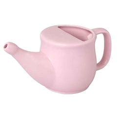 Spill Proof Pure Ceramic Neti Pot- Pink-Useful for Jala Neti Kriy