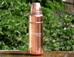 Thermos Style Copper Water Bottle Made of Pure Copper for Tamara 